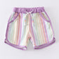 Multicolored Stripe Ruffle Girl Shorts