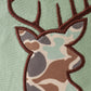 Green Camouflage Reindeer Applique Lunch Bag