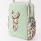 Green Camouflage Reindeer Applique Lunch Bag