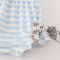 Blue Stripe Chicken Print Baby Set