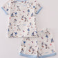 Baseball Print Boy Pajamas Set