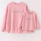 Pink Mini Embroidery Mom&Me Sweatshirt