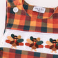 Orange Turkey Embroidery Plaid Boy Jonjon