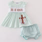 Easter He Is Risen Embroidery Girl Bloomer Set