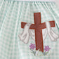 Easter He Is Risen Embroidery Girl Bloomer Set