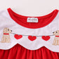 Red Valentine's Day Puppy Embroidery Girl Dress