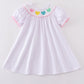 Valentine's Day Heart Embroidery Girl Dress