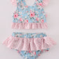 Petal Perfection Print 2pc Girl Swimsuit