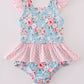 Petal Perfection Print Girl Swimsuit