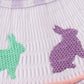 Purple Bunny Embroidery Smocked Girl Bubble