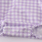 Purple Bunny Embroidery Smocked Girl Bubble