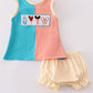 Multicolored Character Embroidery Girl Bloomer Set