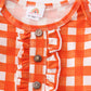 Orange Plaid Hairband Baby Gown