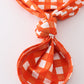 Orange Plaid Hairband Baby Gown