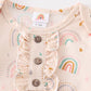 Rainbow Print Hairband Baby Gown