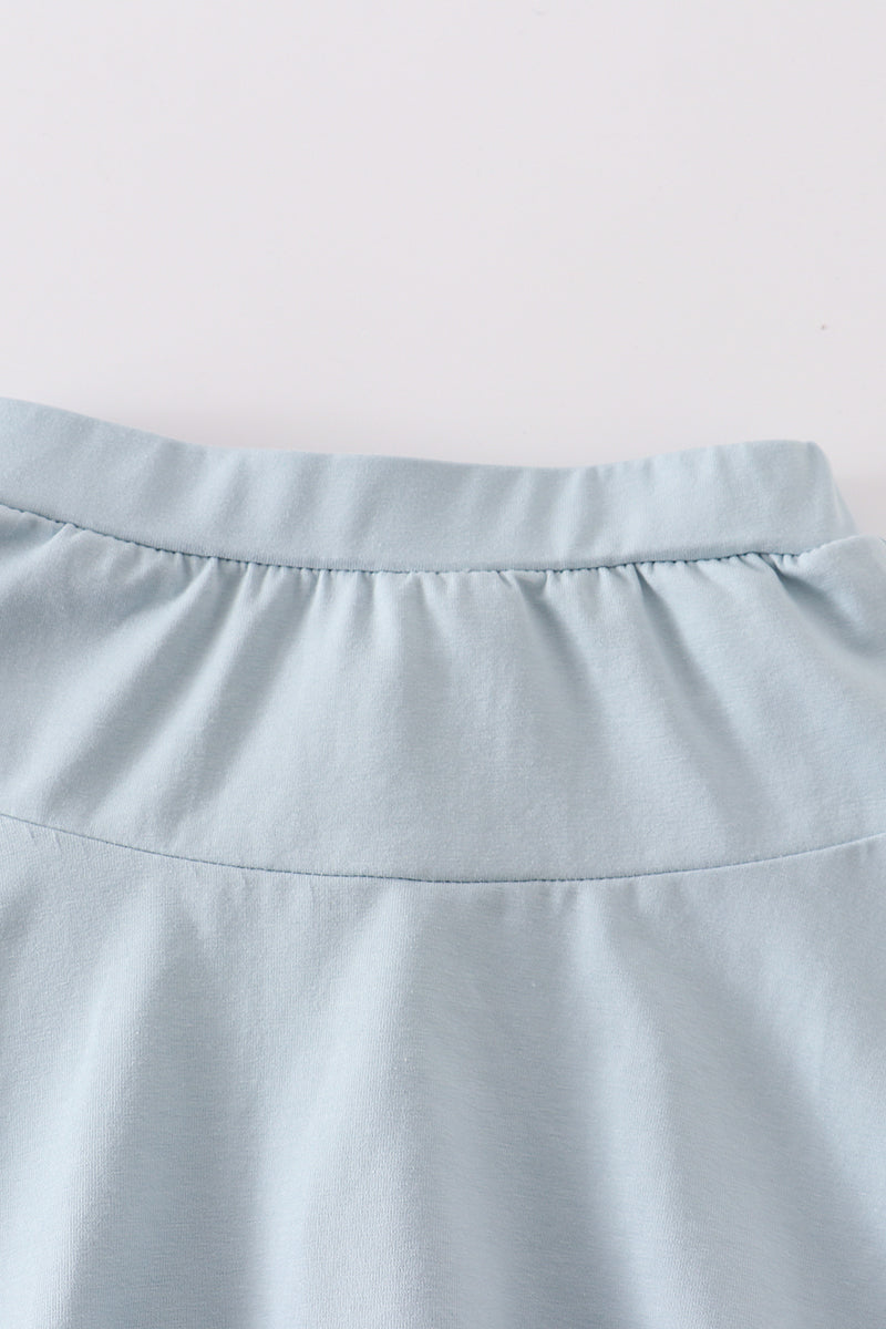 Blue Basic Skort