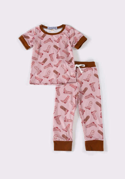 Pink Boots Pajama Set