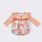 Orange Stripe Leopard Ruffle Bubble