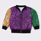 Purple Sequin Mardi Gras Girl Jacket