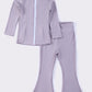 Grey Girl Active Flare Pants Set