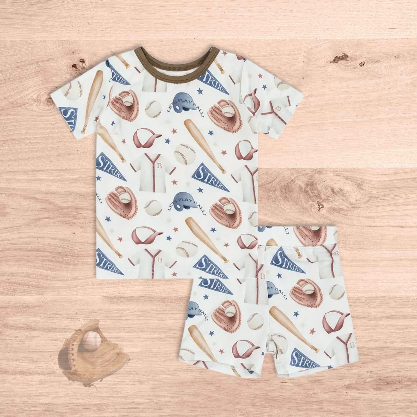 Batter Up! Bamboo Pajama Short Set