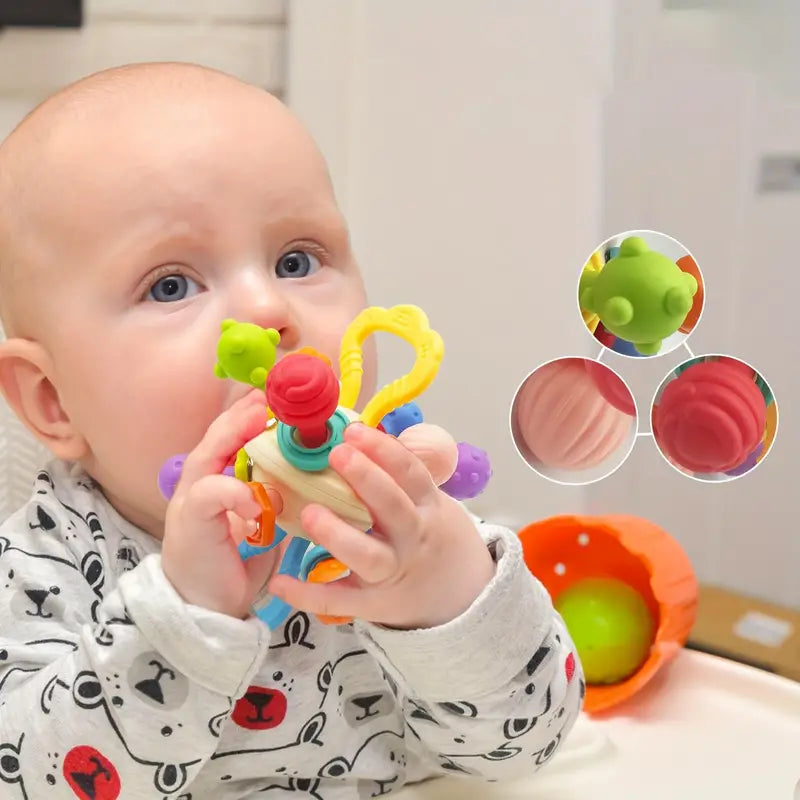 3-in-1 Teether Sensory Toy