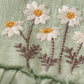 Sage Linen Floral Embroidery Ruffle Starp Bubble