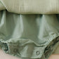 Sage Linen Floral Embroidery Ruffle Starp Bubble