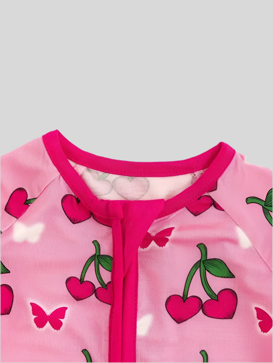 Sweetheart Cherry Bamboo Convertible Romper