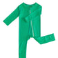 Zip-Up Bamboo Convertible Romper w/Footie Grips