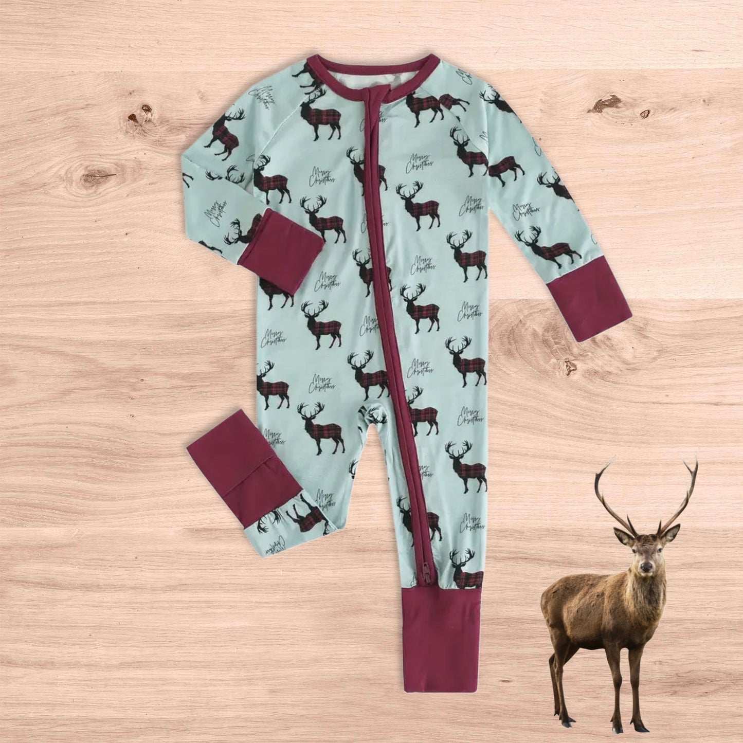 Reindeer Red Bamboo Convertible Romper