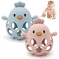 Silicone Teething Chicken & Bell Toy