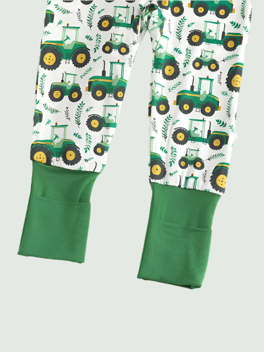 Big Green Tractor Bamboo Convertible Romper