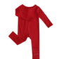 Zip-Up Bamboo Convertible Romper w/Footie Grips