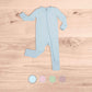 Zip-Up Bamboo Convertible Romper w/Footie Grips