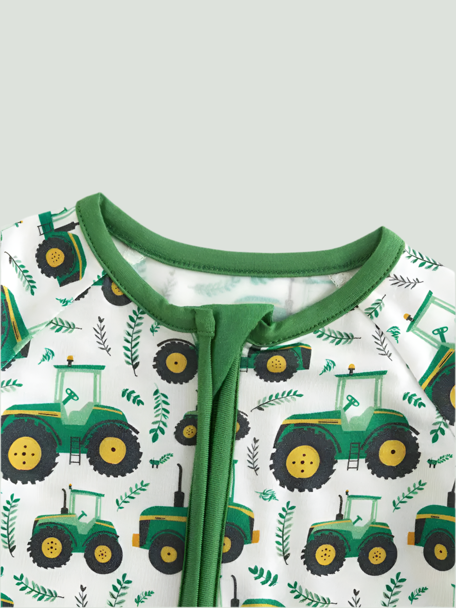 Big Green Tractor Bamboo Convertible Romper