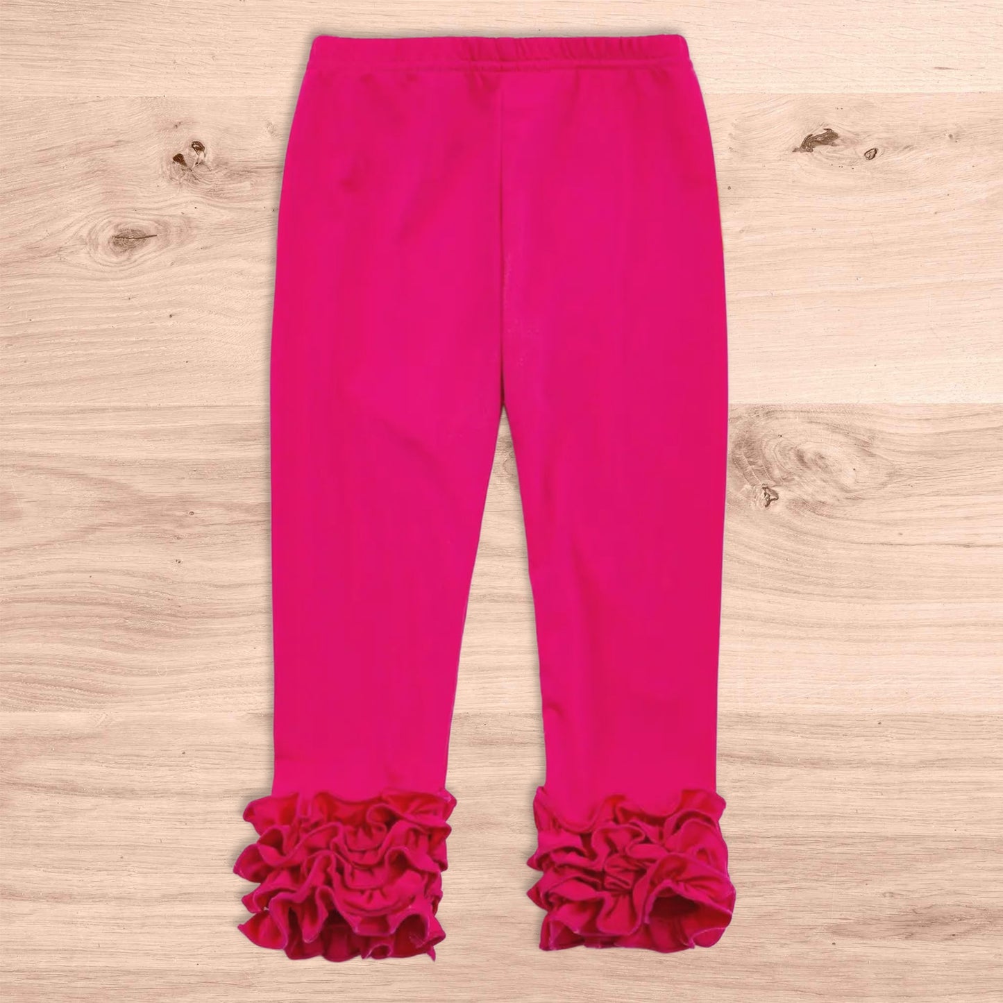 Girl's Icing Ruffle Leggings - Pink