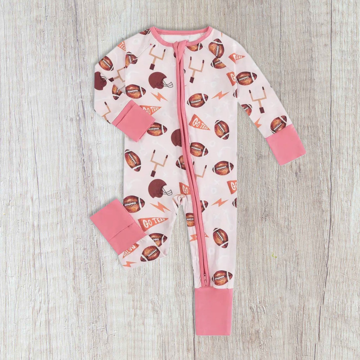 Game Day Pink Bamboo Convertible Romper