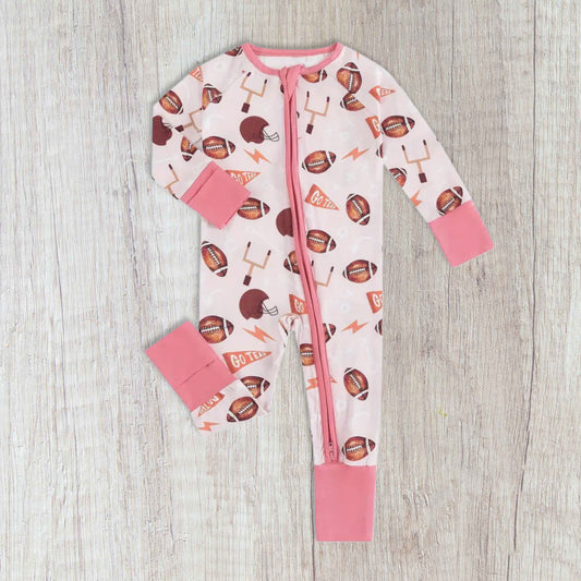 Game Day Pink Bamboo Convertible Romper