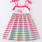 Premium Easter Egg Stripe Strap Dress