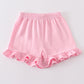 Premium Blush Basic Ruffle Shorts