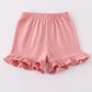 Premium Pink Basic Ruffle Shorts