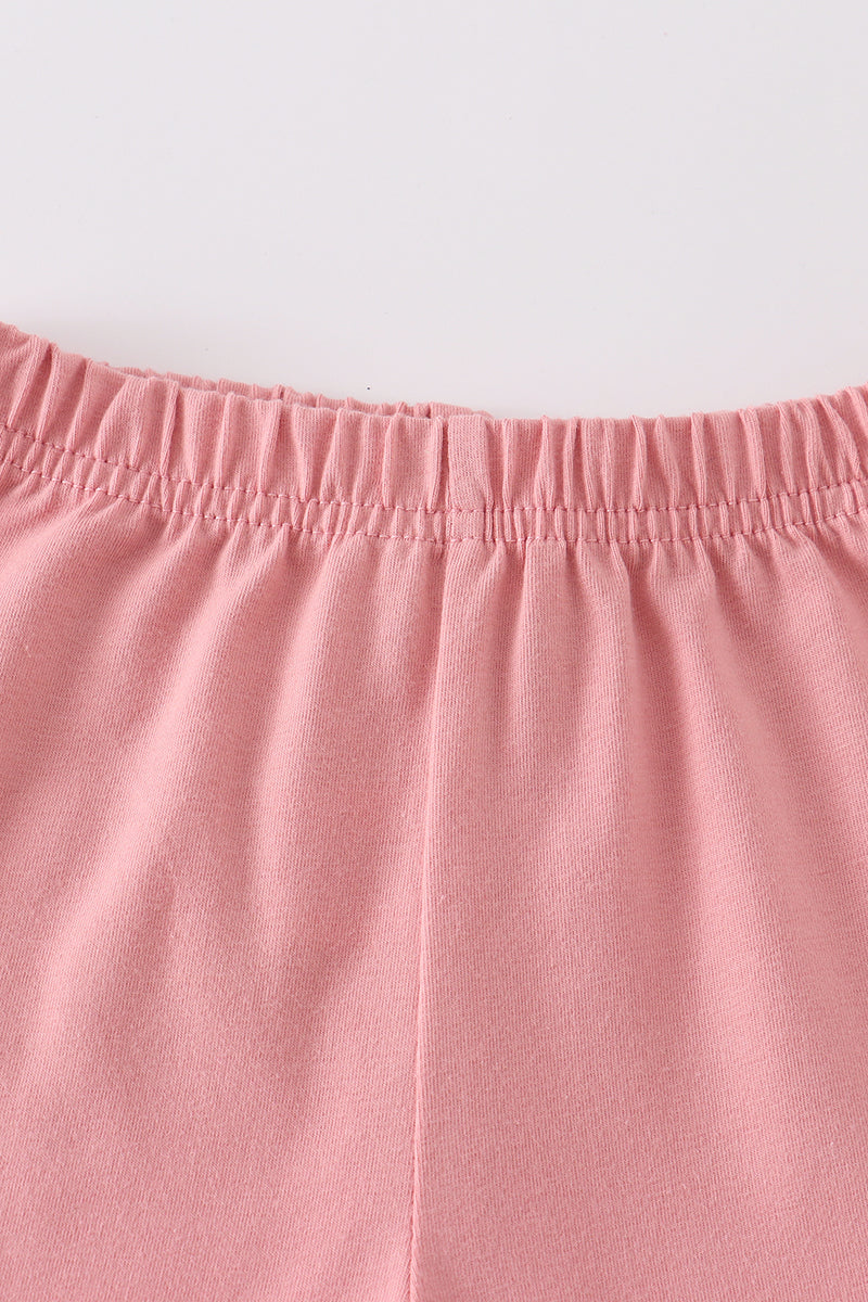 Premium Pink Basic Ruffle Shorts