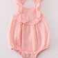 Premium Pink Muslin Ruffle Bubble