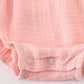 Premium Pink Muslin Ruffle Bubble