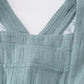 Premium Blue Muslin Ruffle Dress