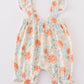 Premium Floral Muslin Leaves Ruffle Romper