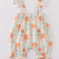 Premium Floral Muslin Leaves Ruffle Romper