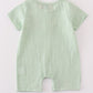 Premium Sage Muslin Stripe Boy Romper