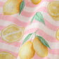 Premium Pink Muslin Stripe Lemon Bubble